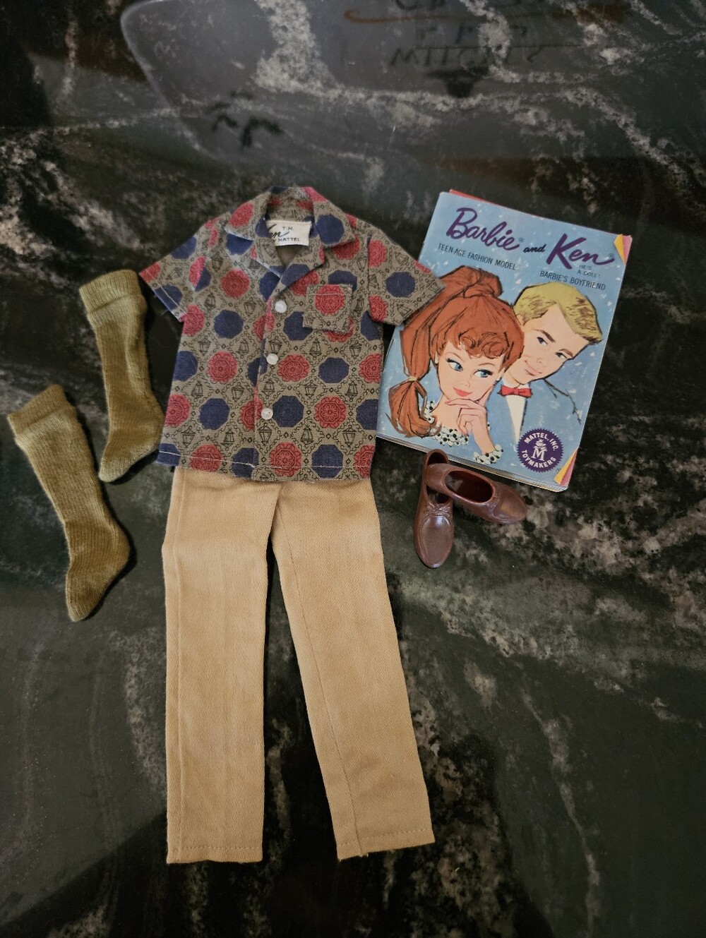 Vintage Ken Doll Clothes Sport Shorts Outfit #783 Complete Mattel 1961 Booklet